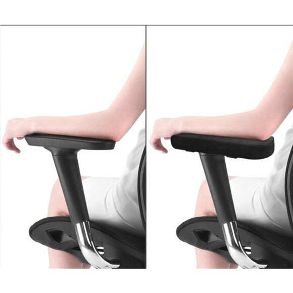 Chair Armrest Pads (2 Pack), Memory Foam Home/Office Chair Arm Rest Cover - Picture 4 of 7